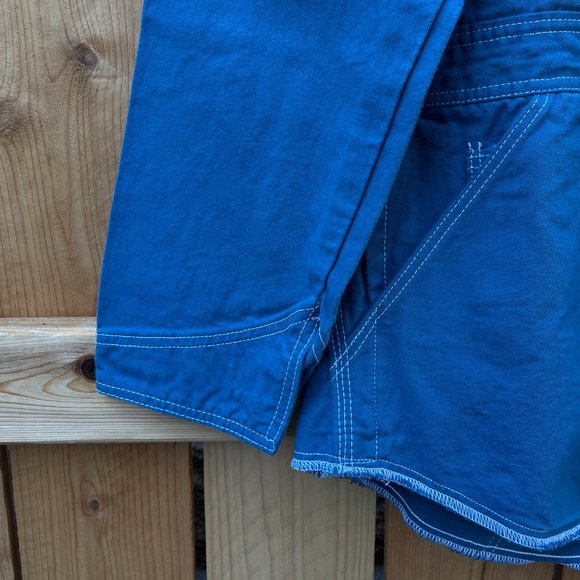 Vintage Pointer Brand Blue Indigo Overdye Chore Jacket Coat Duck Canvas USA - SM - Picture 5 of 14